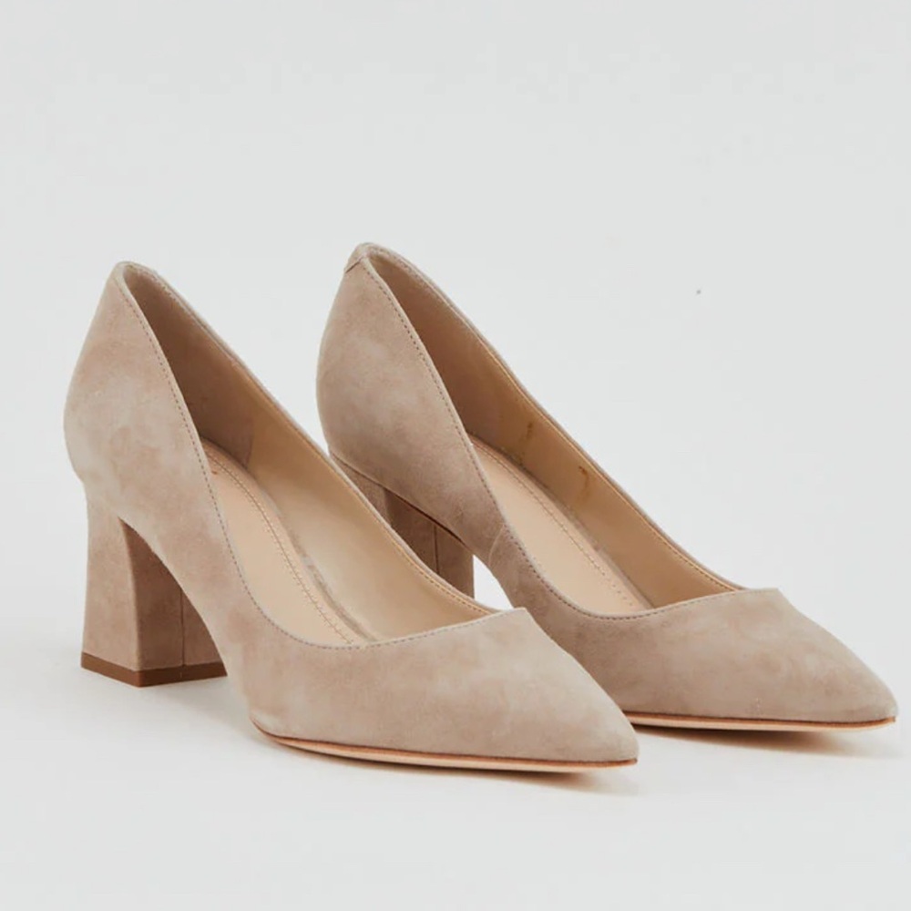 Marc Fisher  Zala Taupe Suede Heels size 6 new no box